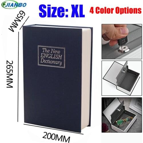 New Design Storage Safe Box Dictionary Secret Book Piggy Bank Money Hidden Secret Security Locker Cash Jewellery With Key Lock