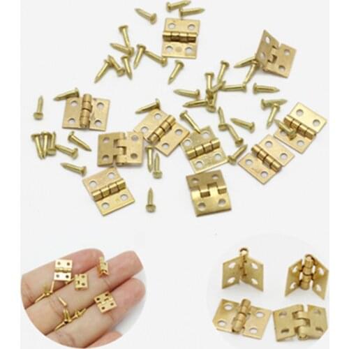 New Tiny 20pcs Special Golden Mini Small Metal Hinge For Doll House Miniature Cabinet Door Kitchen Furniture Jewelry Box Repair