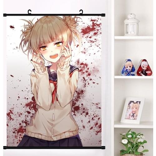 Japan Anime Boku no My Hero Academia Himiko Toga Wall Scroll Mural Poster Wall Hanging Poster Otaku Home Decor Collection Art