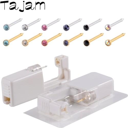 Disposable Nose Stud Piercing Units Body Jewelry Ear Helix Traguse Cartilage Earring Piercing Gun Kit Tools with Nose Bone