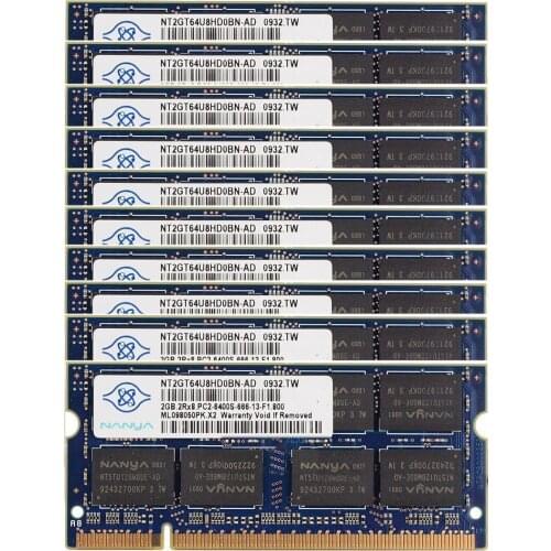20GB(2GBX10) PC2-6400S DDR2 800MHz 204pin 1.8V Blue SO-DIMM RAM Laptop Memory Wholesale price