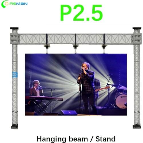Hanging beam truss HD outdoor advertising P2.5 P3.91 full color indoor rental led display led digital ledwall