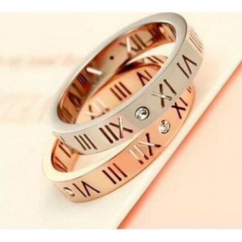Luxury Brand Celebrity Jewelry Ceramic Titanium Steel Couple Rings for Men Women Rose Gold Color Size 4 5 6 7 8 9 10