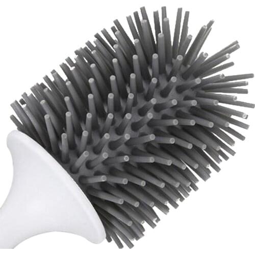 Bath Brush Rubber Head Holder Cleaning Brush For Toilet Free Punching Wall Hanging Home Floor Cleaning Bathroom WC Accessories