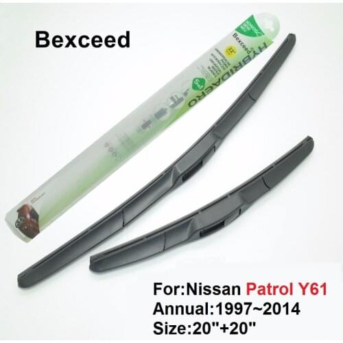 Wiper Blade for Nissan Patrol (Y61) 20"+20" Bexceed of Car Windshield Hybrid Windscreen 1997 1998 1999 2000 2001 2014