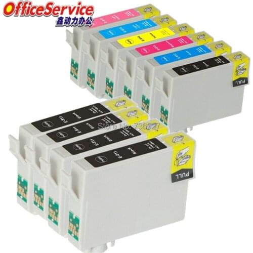 10X Compatible ink Cartridge T0811 T0812 T0813 T0814 T0815 T0816 For Epson Stylus Photo R270 R290 R295 R390 R1430 inkjet printer
