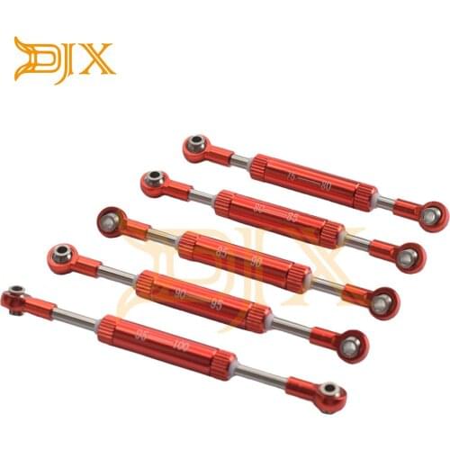 DJX 1PC Alloy Adjustable Servo Link Rod Steering Linkage for 1/10 RC Crawler Car SCX10 90046 TRX4 D90