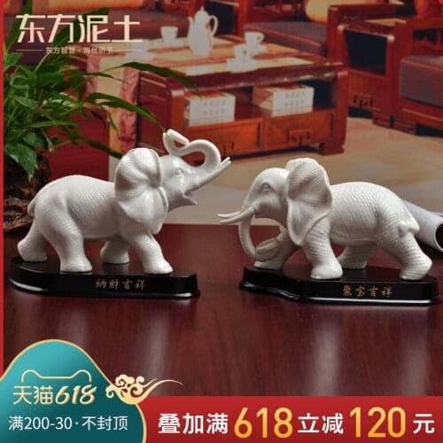 Oriental clay ceramic furnishing articles home sitting room desktop decoration/lucky elephant D13-102