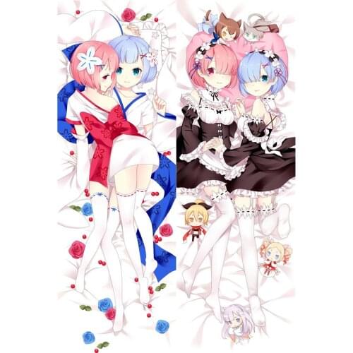 Japanese Anime Dakimakura Re zero kara hajimeru isekai seikatsu Hugging Body Pillow Case Cover