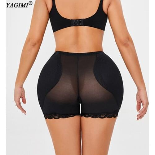 YAGIMI Women Butt Lifter Shaping Pants Shorts Hip Pads Push Up Fake Ass Control Panties Body Shaper Elastic Shapewear Plus Size