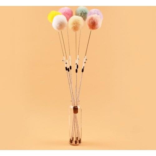 1PCS Feather Toys Pet Cat Tease Stick Colorful Toy Cute Design Feather Teaser Wand Toy Funny Kitten Game Products