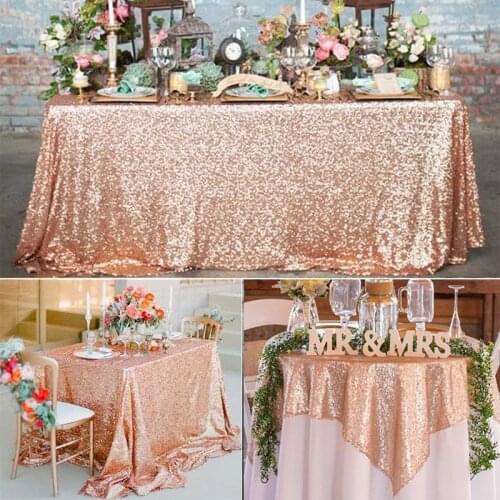 180x130cm Gold Silver Sequin Tablecloth Glitter Rectangular Table Cloth for Wedding Decoration Party Banquet Home Table Decor