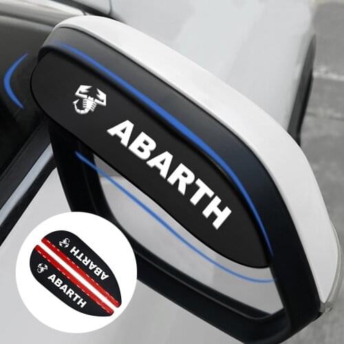2PCS Car Side Rear View Mirror soft rubber Rain Eyebrow Visor Look Sun Shade Auto Accessories For abarth 500 stilo ducato palio