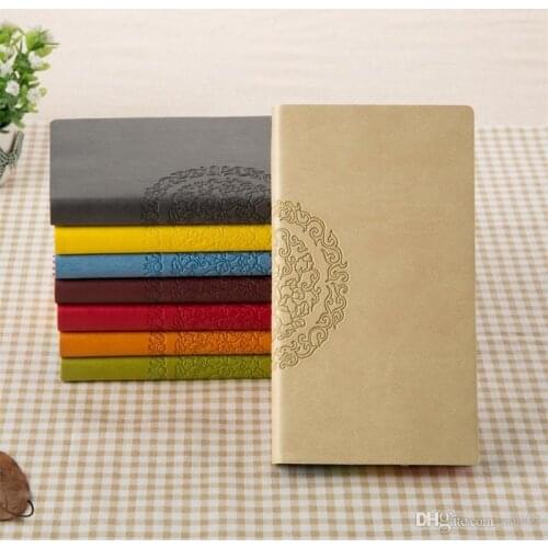 Easy To Use PU Leather Notepad Student Diary Book Rainbow Edge Notebook Children Stationery Gift Hot Sale 98X176mm