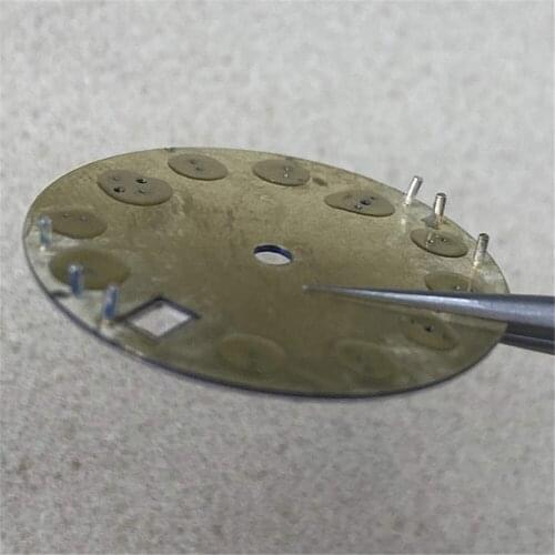 High Quality 28.5MM Blue Shell Watch Dial C3 Green Luminous Dial Replacement Part for NH35/NH36/4R36 Watch Movement