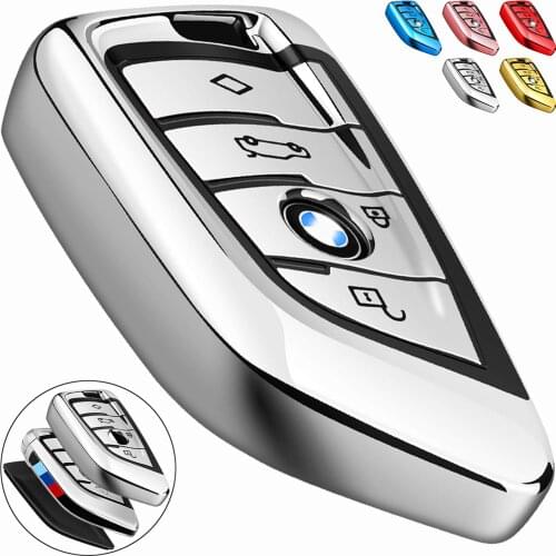 For BMW Key Fob Cover Case for BMW 2 5 6 7 Series X1 X2 X3 X5 X6 Premium Soft TPU Anti-dust Full Protection Car Accessories