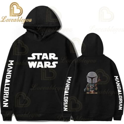 Breathable Mandalore Sweatshirt Streetwear Crewneck Modern Pullover Hoodie Baby Yoda Creative Design Apparel
