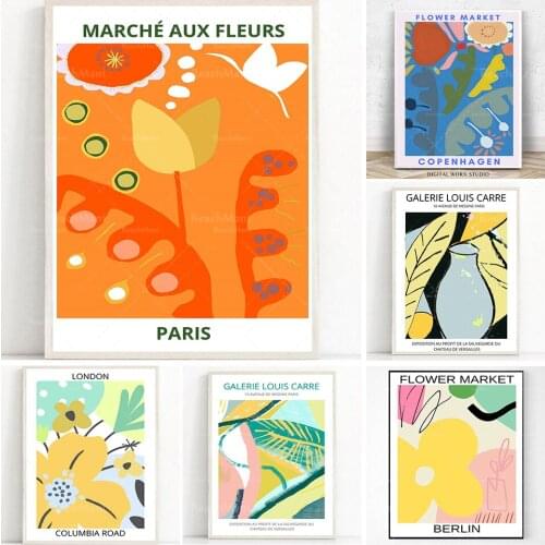 Impression d'affiche de fleur, affiche d'exposition, illustration, affiche de marché aux fleurs, art mural d'impression instanta