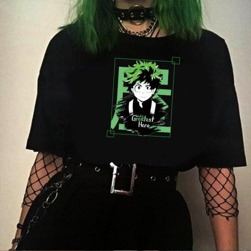 Cute Anime my hero academia T Shirt Harajuku Summer Short Sleeve Male T-shirt