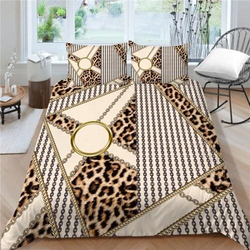 Gold Bedding Set Queen Size Duvet Cover Sets 2/3 Pcs Unique Design King Double Full Room Decoration
