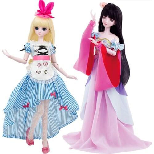 50cm Doll Girl Toy Princess 19 Movable Joint Simulation 3D Eyes Women Doll with Clothes