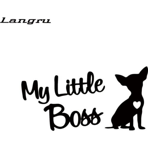 Langru My Little Boss Chihuahua Dog Car Sticker Cute And Interesting Vinyl Decor Decals Jdm