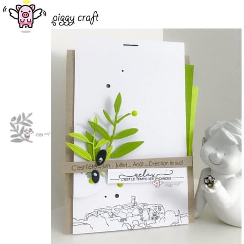 Piggy Craft metal cutting dies cut die mold Leaves decoration Scrapbook paper craft knife mould blade punch stencils dies