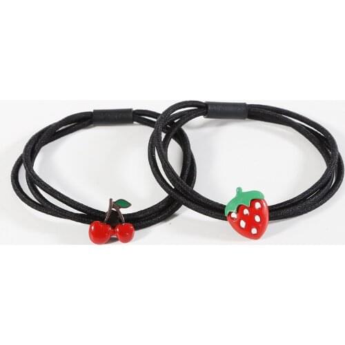 Fashion Nylon Rubber Band Simple And Small Fresh Strawberry Head Rope Tie Hair Band For Womens And Girls Headwear Braider Tool