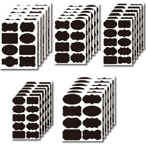 Blackboard Sticker PVC Craft Home Kitchen Jars Organizer Labels Chalkboard Sticker Black Board Creative Shaped