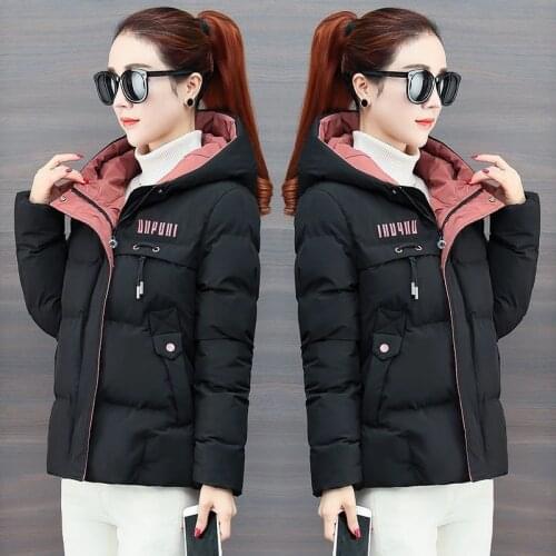 New Winter Jacket Women Parkas Hooded Thick Down Cotton Padded Parka Female Jacket Short Coat Slim Warm Outwear