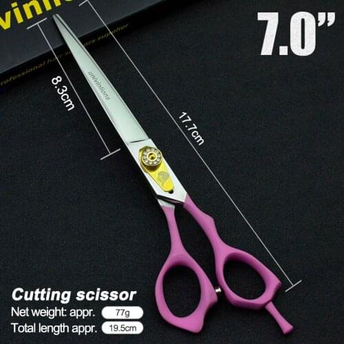 7" Pet Dog Gromming Scissors Cutting Shears Sharp Edge Pet Scissors for Dog Grooming Straight Scissors Stainless Steel