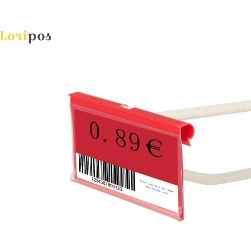8/10x4/4.5cm Plastic PVC Price Tag Sign Label Display Hanging Holders Colorful For Supermarket Storage Shelf Rack Hooks 100pcs