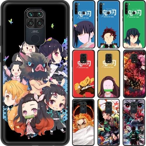 Shockproof Coque for Redmi Note 10 Pro MAX Note 9 Power 9T 9S 8 8T Luxury Case 9C 8A 7A Pro Shell Fundas Anime Kimetsu No Yaiba