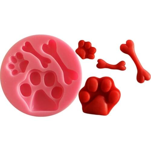 Footprint Cat Footprint Silicone Mold Cake Cookie Handmade Soap Chocolate Forms Ice Mold Cake Moulds Cookie Decorating Tools