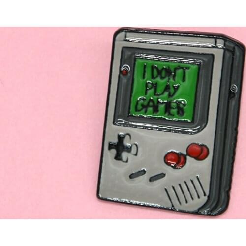 Old Handle Gameplayers Enamel I don't Play Game Badge Brooch Denim Clothes Lapel Brooch Vintage Jewerley Gift For Friends