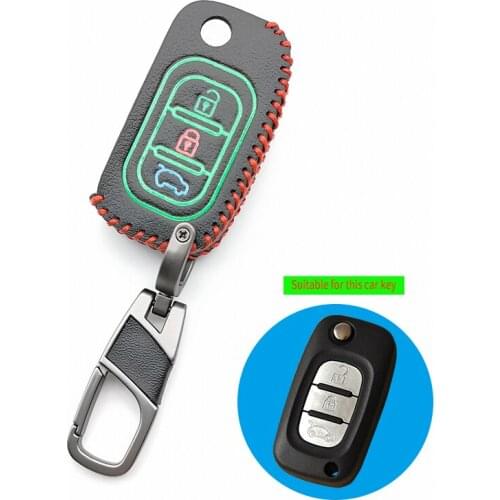 Luminous Car Leather Key Case Cover For sport Sedan LADA Priora Kalina Granta Vesta X-Ray X-ray for Renault Protect Shell