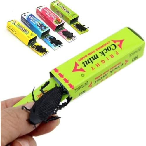 Funny Gadgets Soft Pvc Plastic Cockroach Simulated Chewing Gum Children Scary Toys Halloween Replica Practical Jokes squishy Toy