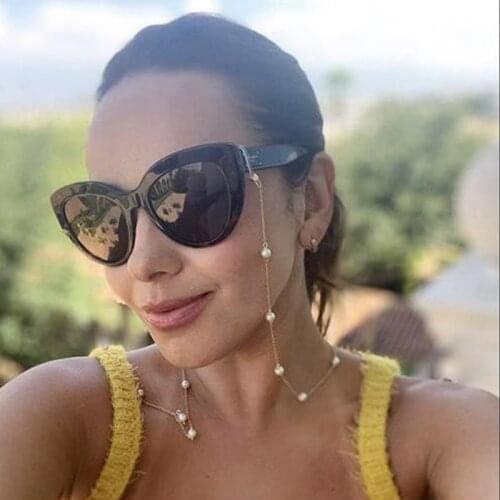 VKME Fashion Mask Glasses Pearl Chain Lanyard For Women Metal Sunglasses Holder Cords Casual Lanyard Neck Strap Eyeglass Chains