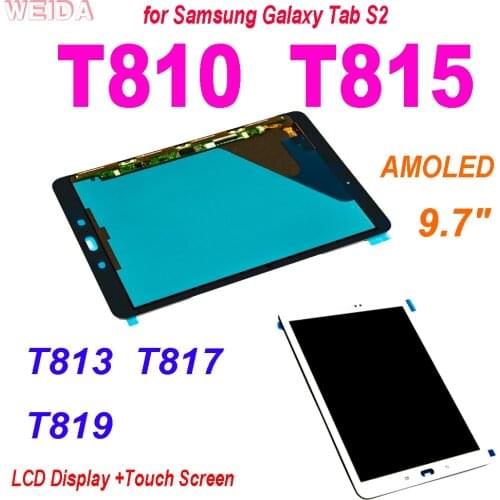 9.7" AAA+ LCD for Samsung Galaxy Tab S2 T810 T813 T815 T817 T819 LCD Display Touch Screen Digitizer Assembly for T810 T815 LCD