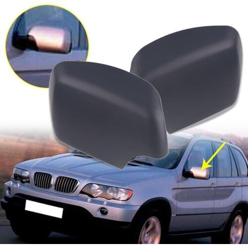 Side Wring Mirror Cover Cap Fit For BMW E53 X5 2000-2006 holder Rearview Mirror Trim Ring Housing Frame ABS Car Accessories