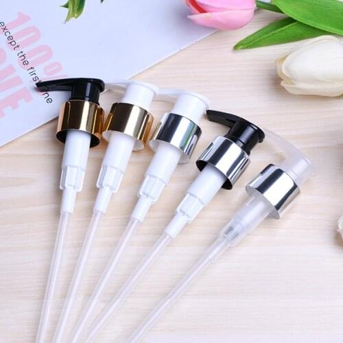 24/410 gold silver press pump for PLASTIC shampoo BOTTLE or glass bottle for body lotion bottle