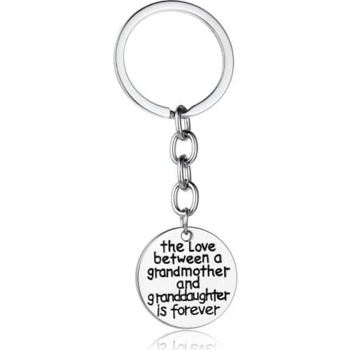 36PC Love Between A Grandmother And Granddaughter Is Forever Keychains Family Women Girls Keyrings Grandma Nana Key Chains Gifts