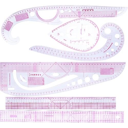 6pcs / Set Draw Straight & Curve Sewing Clothes Rulers For Tailors