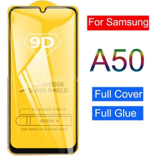 9D Full Glue Tempered Glass for Samsung Galaxy A50 A 50 Protective Glas Screen Protector on Galaxy A50 Safety Film Phone Cover
