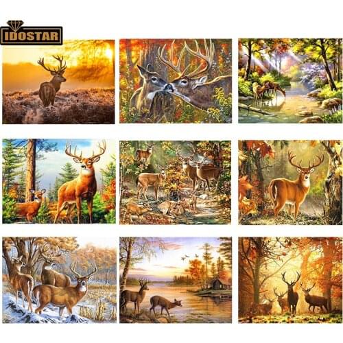 Diamond Painting Deer 5D Diy Diamond Embroidery Animals Mosaic Full Square Rhinestone Picture Home Decor Gift