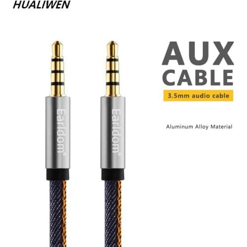 Aluminum Alloy 3.5mm Audio Extension Cable Jack 3.5mm Male-to-male Suitable For AUX Cable Headset Computer IPhone player