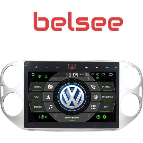 Belsee 10.1" Touch Screen Android 9.0 autoradio Multimedia GPS Navigation forVW Volkswagen Tiguan 2011 2012 2013 2014 2015 2016
