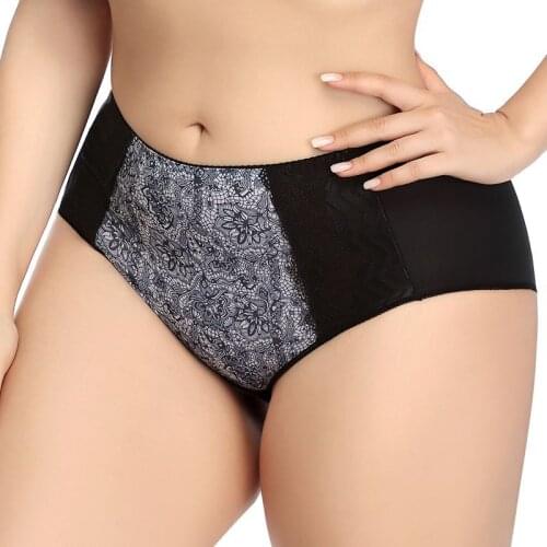 BALDAUREN European/American Plus Size Briefs, Womens Printed Panties, Mid-Waist, Breathable, Non-Marking,Cotton Crotch Lingerie