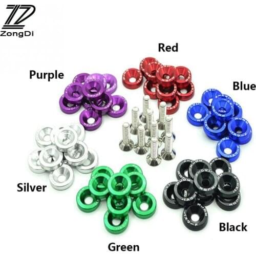 ZD 10X Car modified screw gaskets six colors For Honda civic 2006-2011 Nissan qashqai Chevrolet cruze Ford focus 2 3 Accessories