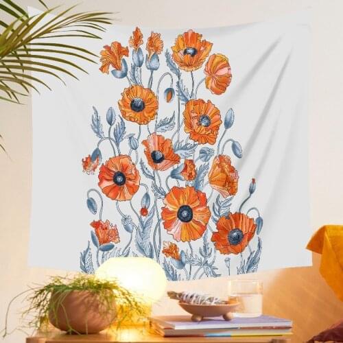 Ins Home Background Decoration Tapestry Small Fresh Background Cloth Hanging Painting Hanging Cloth Flower Background Cloth
